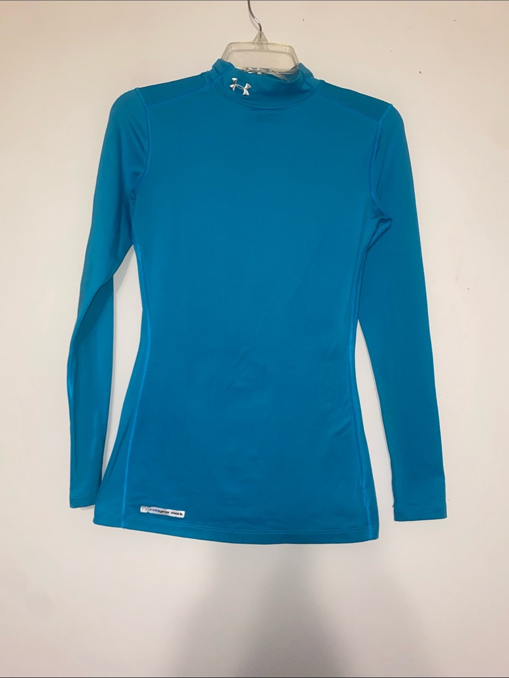 Under Armour Women's Long Sleeve Mock Neck Top - Teal Blue